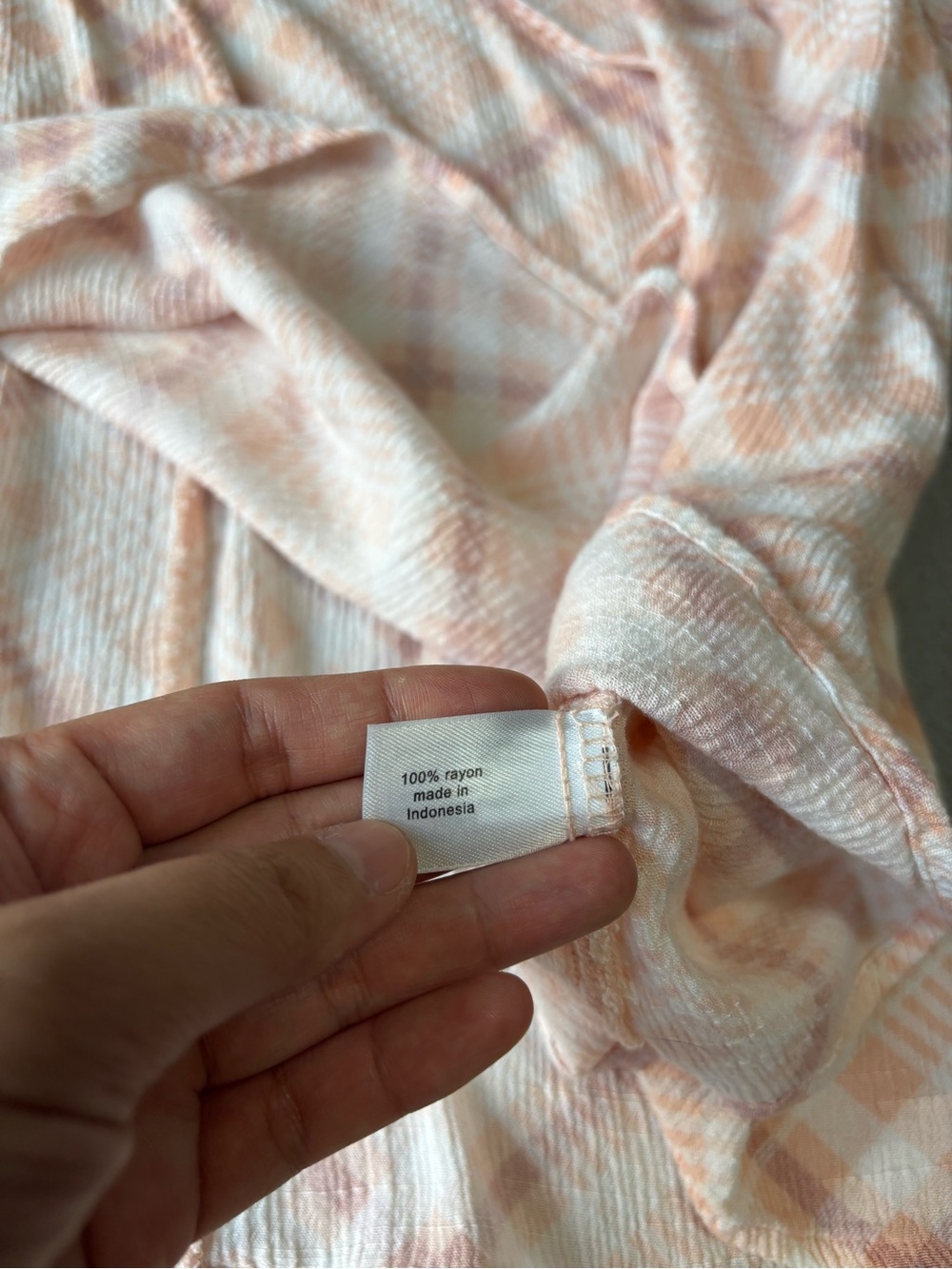 Lane Bryant Cream and Pink Plaid Tie-Front Tunic - Picture 5 of 5
